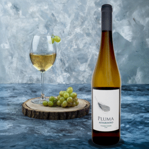 Casa-Santos-Lima-PLUMA-Vinho-Verde-alvainho-Vino-blanco-regional-minho-ambientada